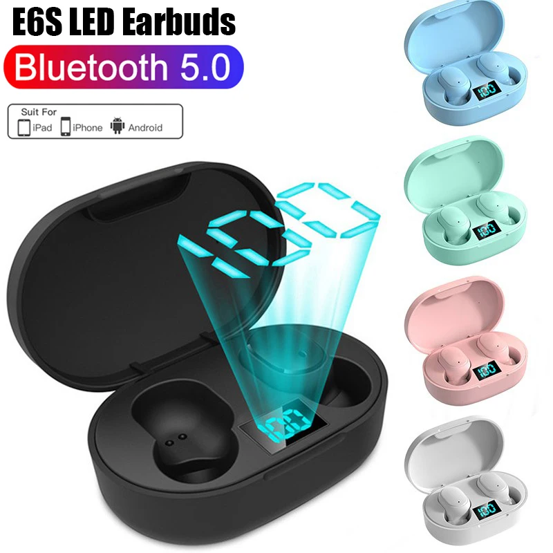 E6S-Air-Pro-Fone-Bluetooth-Earphones-Wireless-Headphones-LED-Display-Noise-Cancelling-Earbuds-by-Mic-Wireless