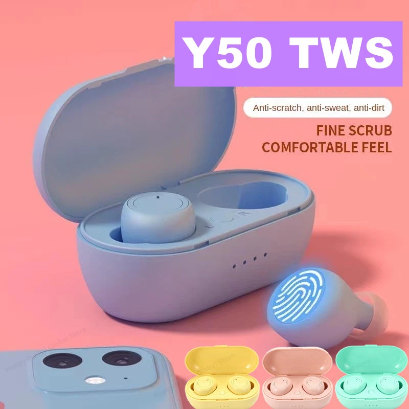 NEW-Original-Y50-Macaron-TWS-Bluetooth-Headphones-5-2-Wireless-Headset-Waterproof-Earbuds-Sport-Earphones-True